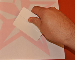 Large Transfer Sticker Application - Step 1