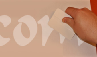 Large Windshield Sticker Application - Step 1