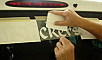 Large Windshield Sticker Application - Step 4