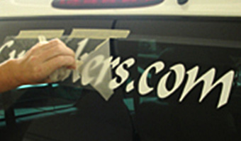 Large Windshield Sticker Application - Step 5