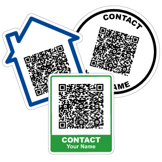 Busines Card/Contact QR Code Stickers